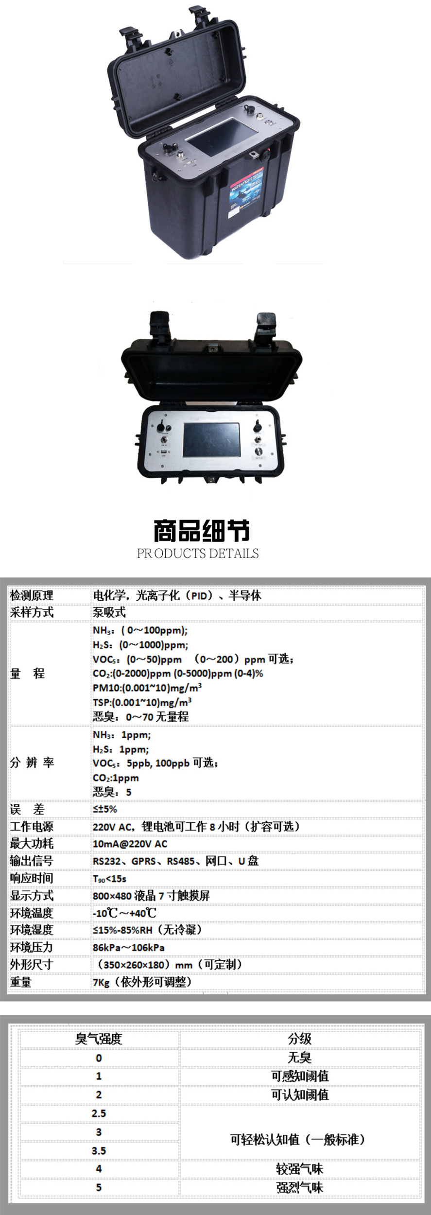 便攜式惡臭氣體快(kuài)速檢測儀XDB-FG1展示